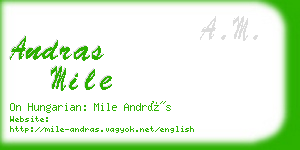 andras mile business card